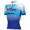 Completo Maglia + Pantaloncino con bretelle 2022 BikeExchange Jayco Manica Corta Bianco Blu